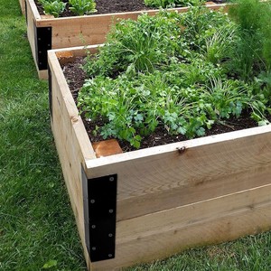 Soportes de Esquina para Jardín en Forma de L de Acero al Carbono Reforzado, Ajustables, con Recubrimiento de Polvo Negro, Resistentes al Óxido, Preperforados - Product Image 5