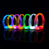 Fournitures de fête Décorations d'Halloween activées par la musique Bracelet lumineux LED Bracelet lumineux LED