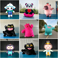 Mascotte gonflable de lapin en peluche à suspendre pour extérieur, costume de personnage de dessin animé, décoration douce personnalisée, modèle d'exposition pour événements commerciaux