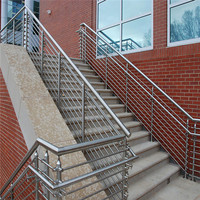Rampe robuste à barres traversantes pour couloirs d'écoles et d'hôpitaux, capacité de charge élevée, rampe métallique
