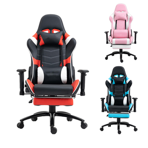 เก้าอี้เกมมิ่งปรับระดับได้ รุ่น Free Sample Chaise Gaming Computer E Sport Chair  แบบพนักพิงสูง สำหรับเล่นเกมส์และทำงาน  สีแดง พร้อมที่พักเท้า - Product Image 1