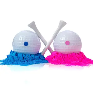 Bebek cinsiyet ortaya doğum günü topları yaratıcı taşınabilir duman tozu cinsiyet ortaya toz Golf topları için parti doğum günü malzemeleri