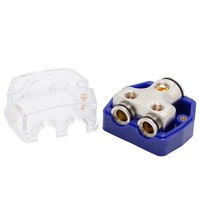 Conector de Desconexión Rápida de 2 Vías, Cobre Puro/Kirsite, 12-24V, Terminal de Tornillo, Calibre 4, para Instalación de Amplificador de Audio para Auto