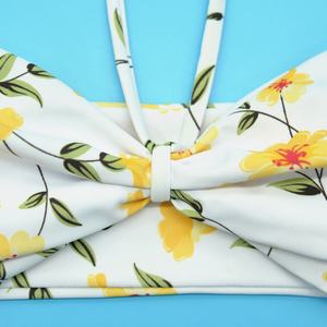 ชุดบิกินี่สองชิ้นแบบสั่งทำพิเศษสำหรับผู้ใหญ่ ไซส์พลัส พร้อมลายดอกไม้ ผลิตจากผ้าสแปนเด็กซ์/ไนลอน - Product Image 1