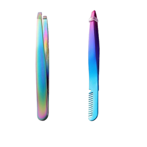 Stainless Steel Slanted Eyebrow Tweezers Set Precision Hair Removal <b>Makeup</b> <b>Tools</b> Reusable Durable Private Label - Product Image 2