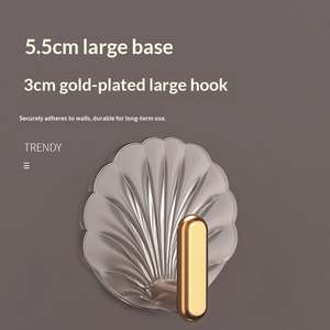 IStapromo Gifts Acrylic Transparent <b>Hook</b> Strong Adhesive Kitchen Living Room Bathroom Wall Multifunctional Towe Key Storage - Product Image 3