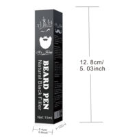 Schwarzer Bartstift 15ML Organische Bartfarbe für Männer Natürlicher Schwarzer Füllstift Schnellfärbend Beste Bartfarbe für Weißes und Graues zur Heimanwendung