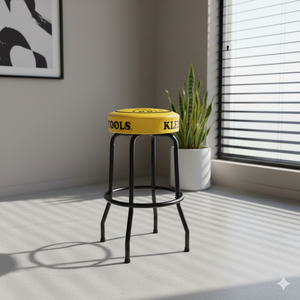 Taburete de Bar Giratorio Moderno con Base Cromada, Asiento Alto Comercial para Clubes <span class=keywords><strong>y</strong></span> <span class=keywords><strong>Bares</strong></span> - Product Image 3