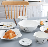 Vaisselle en porcelaine fine pour hôtels et restaurants en gros, vaisselle de salle de banquet, vaisselle rustique, ensembles de vaisselle