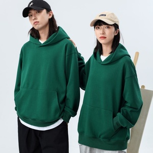 Sudadera con Capucha Gruesa de Terciopelo Sintético de Cordero de 480g, Forrada, Unisex, de Corte Holgado, para Otoño - Product Image 3