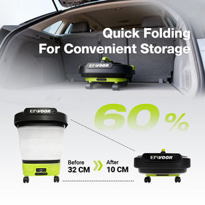 Nettoyeur haute pression portable sans fil avec réservoir <span class=keywords><strong>d</strong></span>'<span class=keywords><strong>eau</strong></span> pliable de 12 L, batterie de 2000 mAh, charge Type-C pour voiture, vélo, <span class=keywords><strong>camping</strong></span> - Product Image 3