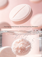 Tablet Effervecent Kolagen Vitamin E, Mencerahkan Kulit & Anti-Penuaan, Label Pribadi OEM