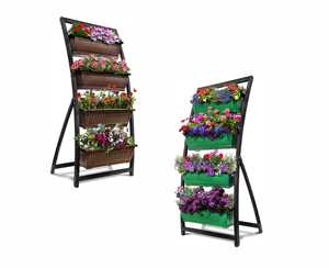 Cama de jardín elevada de 6 pies para exteriores, jardinera Vertical de 4 niveles para patio trasero, Independiente - Product Image 3