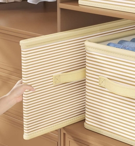 Kleidungsaufbewahrungsbox Kleiderschrank Rechteckig Zuhause Große Kapazität Stoff Faltbar Langlebig 10kg Platzsparend Moderner Einfacher Stil - Product Image 5