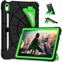 Étui antichoc robuste pour iPad 10e et 11e génération 10.9 avec support double pliable, bandoulière, design animé pour enfants, OEM ODM