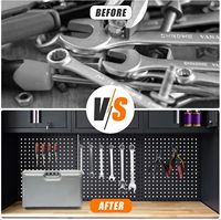 Banc de travail de garage avec barre lumineuse LED, prise de courant, panneau perforé, plateau en acier inoxydable, armoires à outils, tiroirs verrouillables pour atelier