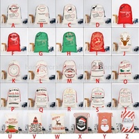 Sac cadeau de noël en toile vierge, 36 couleurs, vente en gros, personnalisé, nouveau Style,