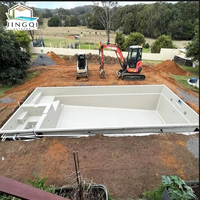 Piscine modulaire en fibre de verre de grande taille pour l'été, style moderne, pour un mode de vie en plein air, idéale pour les week-ends, Garden Lodge Fitness