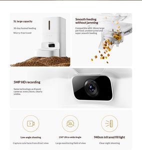 Xiaomi Smart Pet Feeder 2 Visual Edition 5MP <b>Camera</b> AI Pet Detection 5L Capacity Dual Power Backup Ceramic Bowl WiFi App Control - Product Image 3