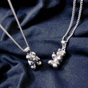 בעבודת יד תכשיטי mens 18K PVD זהב מצופה מעליב דוב תליון מצפן שרשרת נירוסטה שרשרת עם תליון צלב - Product Image 5