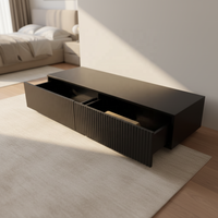 Coiffeuses modernes en panneaux MDF blancs avec 2 tiroirs et grand espace de rangement pour salon, chambre et salle de bain