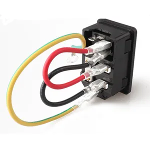交流电气插头插座开关线束C14交流电源嵌入式插座IEC C19 C20插头