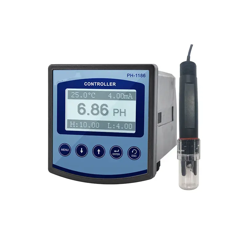 Zwembad Ph Meter Online Ph Instrument Ph-1186 Online Ph Meter Voor Industriële Afvalwaterzuivering Gemaakt In China