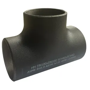 Cold pressed Seamless Carbon Steel Butt-Welding Pipe Fitting Equal Tee