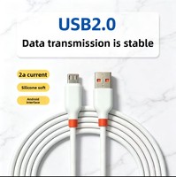 Kabel Data Pengisian Daya USB 2.0 Bahan Silikon Gel Panjang 1 Meter Stok Langsung dari Pabrik Kompatibel untuk Android