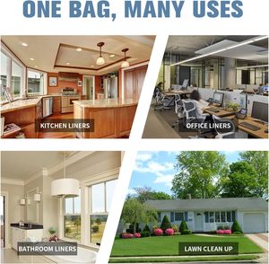 15-18 Gallon Drawstring Trash Bags Large Trash Can Liners, Heavy Duty Strong White <b>Plastic</b> Garbage Bags for Home <b>Kitchen</b> Office - Product Image 6