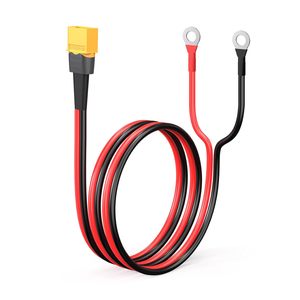 Câble ELFCULB XT60 vers borne à anneau, câble connecteur XT60 mâle vers borne à anneau 10AWG avec fil pur étamé pour batterie RC et solaire - Product Image 1
