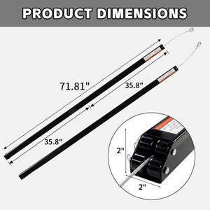 Système d'assistance à levage de porte arrière de remorque utilitaire à deux poteaux, système d'assistance à levage bilatéral, compatible avec les remorques utilitaires ouvertes, rampe de porte arrière, nouveau - Product Image 5