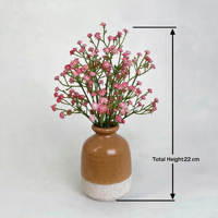 Bouquet délicat de gypsophile artificielle en tissu et PE dans un vase pour la décoration intérieure