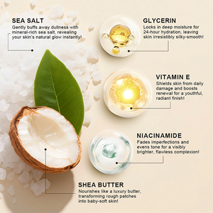 Marque privée, naturel, biologique, végétalien, blanchissant, hydratant, exfoliant, beurre de karité, théier, pêche, café, citron, <span class=keywords><strong>kiwi</strong></span>, sel de mer - Product Image 4