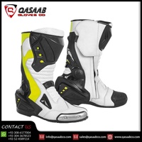 Sepatu Bot Motor Berkualitas Tinggi, Anti Air, Bernapas, untuk Touring, Motocross, dan Balap, Sepatu Motor Panjang untuk Pria
