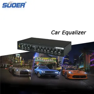 Suoer EQ-555 Nieuwe Trend Product Auto Equalizer Voor Auto Versterker Verstelbare 5 Frequentie Band Auto Equalizer