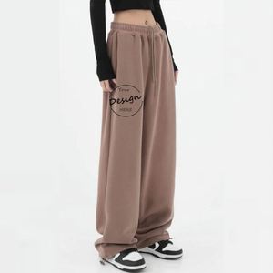 Pantalones de chándal de alta calidad, pantalones largos, Color sólido, cintura elástica, cordón, pierna ancha, pantalones gruesos para correr, pantalones personalizados para mujer - Product Image 5