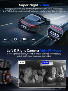 Caméra embarquée AINKAM 4K 360° à 4 canaux IPS avant/arrière avec GPS, WiFi 5G, surveillance <span class=keywords><strong>du</strong></span> stationnement, capteur G, garantie 1 an - Product Image 5