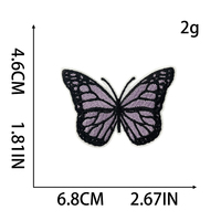 Patch brodé papillon coloré, applique insecte thermocollante pour vêtements, robes, sacs, accessoires de décoration DIY pour femmes et enfants