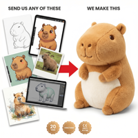 Saison de football 2026 : Peluche Capybara Kawaii, jouet mignon et rond avec chapeau de pêcheur amovible, série de collection ODM