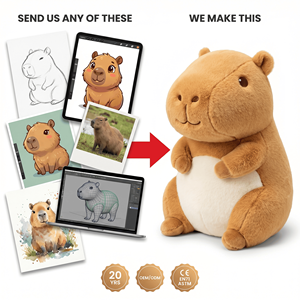 <span class=keywords><strong>Peluche</strong></span> Kawaii Capibara Stagione Calcistica 2026, Simpatico Giocattolo Rotondo e Paffuto con Cappello a Secchiello Rimovibile, Serie da Collezione ODM - Product Image 2