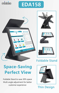 Windows OS POS hệ thống màn hình cảm ứng 15 inch chất lượng cao với hợp kim nhôm trường hợp, hiệu quả làm mát máy POS cho cửa hàng bán lẻ - Product Image 4