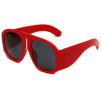 Lunettes de soleil surdimensionnées à monture large Twooo 1770, vente flash