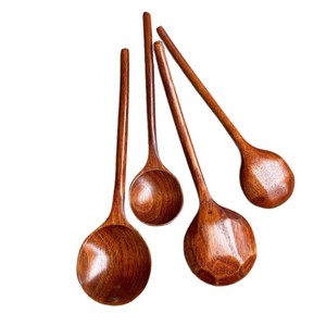 Wooden Soup Ladle Handmade Solid Color For Rice Noodles And Ramen Serving - Product Image 5