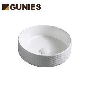 Lavabo de Cerámica Pulido Blanco Puro Modelo 1532 Gunies, Diseño Moderno, con un Solo Orificio, para Baño, Venta al por Mayor - Product Image 6