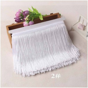 10Cm Rộng Tự Làm Phụ Kiện May Mặc Polyester Ren Trims Màu May Dệt Kim Khiêu Vũ Latin Trang Phục Tua Rìa Ren Vải Dài - Product Image 6