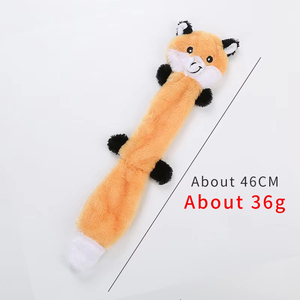 Vente en gros, Meilleure vente : Jouets à mâcher pour animaux de compagnie populaires, en peluche longue et couineurs, collection renard, raton laveur, écureuil, sans rembourrage, à presser - Product Image 5
