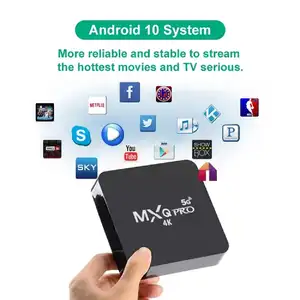 Smart Set-Top Box Android 7.1 10 Sistema MXG PRO Rockchip RK3228 2GB 16GB 4K 60fps HD 3D 2.4G Wifi 100M TV Box - 2023