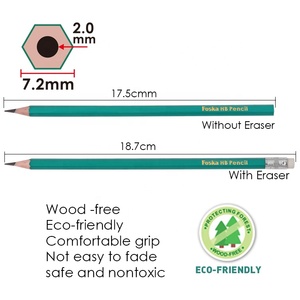 <span class=keywords><strong>Foska</strong></span> Số Lượng Lớn Màu Xanh Lá Cây Mài Sắc Bút Chì Lớp Học Văn Phòng Nguồn Cung Cấp Bằng Văn Bản Vẽ Và Phác Thảo HB Bút Chì Với Erasers Cho Trẻ Em - Product Image 6