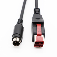 Cable de Alimentación USB de 24V con Conector DIN de 3 Pines para Impresora de Recibos EPOS POS, Carga Rápida, Cable Serial de 1m 2m de Longitud, Corriente de 3A, Alimentación DIN de 3P